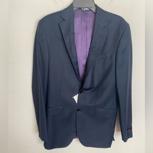 Ted Baker London Jones Suit Jacket Blue 40L 100% Wool New with Tags